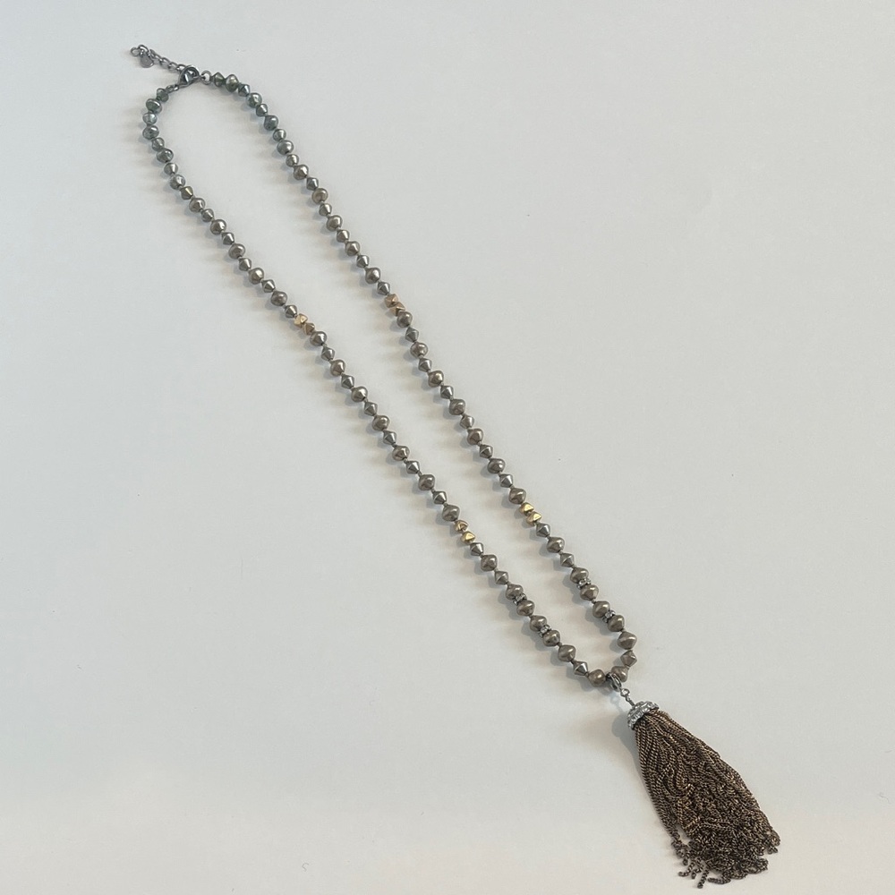 Noonday Collection Silver and Brown Necklace
